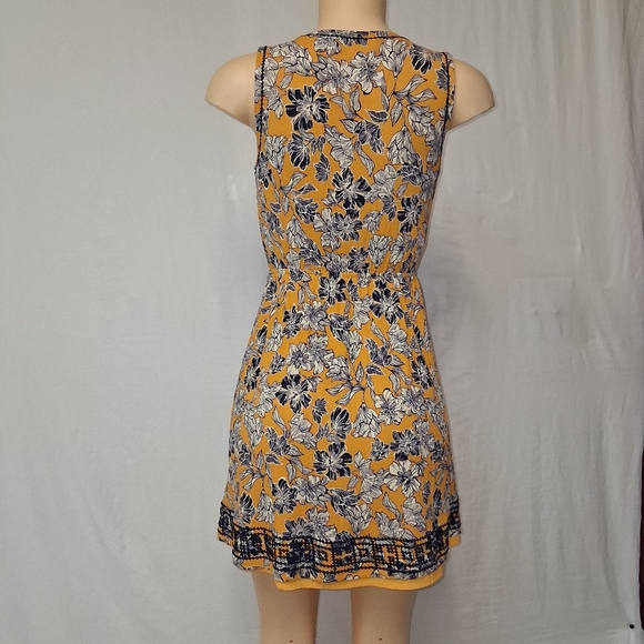 Market & Spruce Yellow Floral Mini Dress Size S - Picture 11 of 17